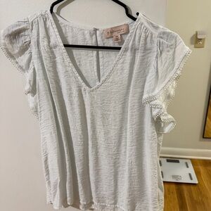 Philosophy Women's Cream V-Neck Blouse